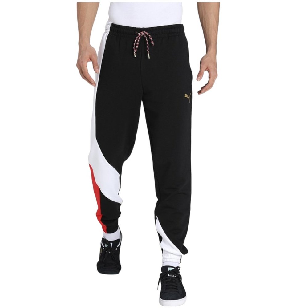 PUMA Men Colorblock Black Track Pants Size XL code 846137 01